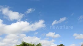 A timelapse of cumulus clouds