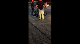 Aftermath of officer struck by truck