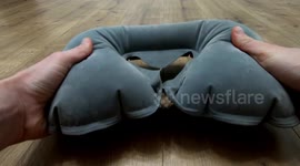 Inflatable Neck Pillow | Binaural ASMR | No talking
