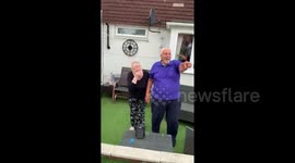 Family surprise grandparents after six months apart in northeast England