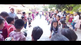 Christmas time of an English school.