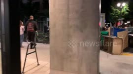 Portland Police disperse protesters on 6/19 (no audio)