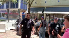 Tampa police officer shows emotional gratitude for biker support ride