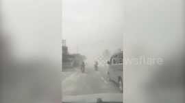 Indonesia volcano Mount Merapi spews hot ash over drivers after erupting