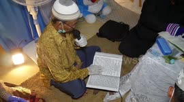 A married couple uses a mask to prevent corona virus
