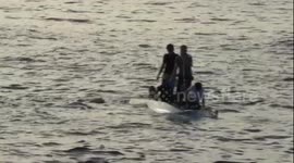 Dramatic rescue of Indonesian fishermen stranded at sea after their ship capsized