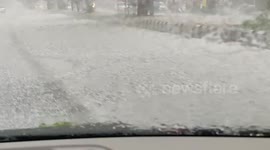 Hailstorm hits India's capital