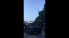 Victory parade (rehearsal) in honor of the 75th anniversary of the Second World War. Sevastopol
