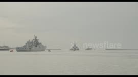 Russian Navy took part in rehearsals in Crimea's Sevastopol on June 18, ahead of Victory Day.