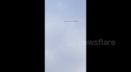 Further footage of 'White Lives Matter Burnley' banner flying over Etihad Stadium during Manchester City vs Burnley