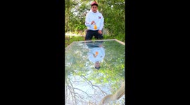 Bottle Flip On Mirror (Crazy Optical Illusion )