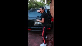 Cleaning Car Magic Trick ( Appearing Water From Mouth )