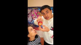 Floating Apple Magic Trick Exposed By My SISTER !!