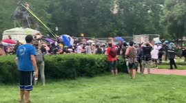 Protesters vs. Police in Lafayette Square