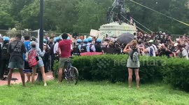 Police vs. protesters in Lafayette Square