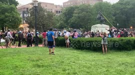 DC police, protesters clash after trying to tear down Andrew Jackson statue