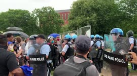 Police Break Protesters’ Line