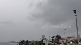 Saharan Dust Plume over Sunrise in Caribbean Puerto Rico 2020