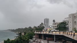Saharan Dust Plume over Sunrise in Caribbean Puerto Rico 2020