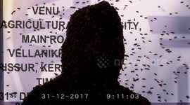 Indian man sets world record for having swarm of 60,000 bees on his face for four hours