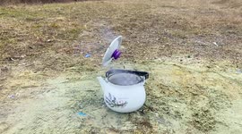 What would happen if you test the strength of your teapot with a bunch of explosives?