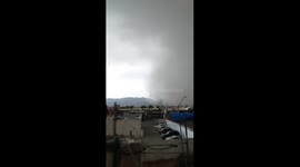 Huge wall of dust towers above Torreon, Mexico