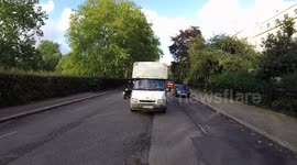 London van driver caught spitting near cyclists amid COVID-19 lockdown