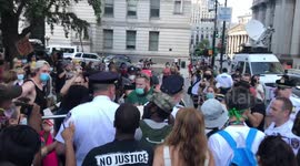 NYPD and Black Lives Matter protesters clash at City Hall