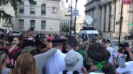 Protesters and police clash in hostile exchange during Occupy City Hall in New York