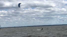 St Jean Baptiste Day Highlight Kite Surfing Lac St Louis off Pointe Claire Village