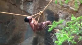 Rescue operation sees man reeled in from 50 foot deep well in southern India
