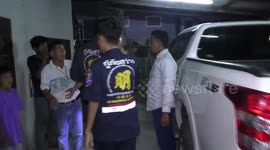 Landlord checking property after tenant left finds abandoned pet CROCODILE