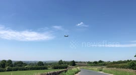 Jet2 landing at Leeds Bradford airport