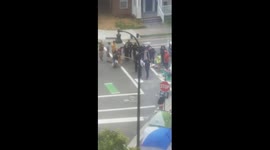 Police Breakup Road block