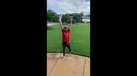 American Liverpool fan goes wild and chugs beer to celebrate team's first league title in 30 years