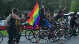 Spain's bike rally in support for the LGBT community