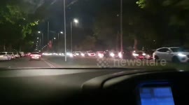 Insane line of cars heads for Anfield to celebrate Liverpool's first title in 30 years