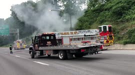 Car fire on I-76 Philadelphia #3