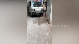 Shortcut Fail Leaves Driver Stuck In Alleyway