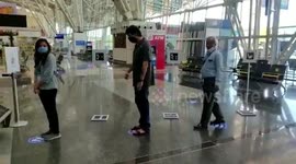 Airport in India installs sensors to ensure social distancing between passengers