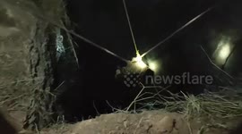 Firefighters attempt nighttime rescue of cow trapped in well