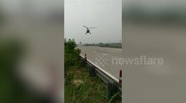 Hit by snag, Air Force helicopter makes emergency landing on expressway, halts traffic in northern India