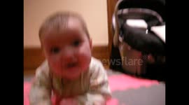 5 month baby trying really hard to talk