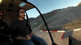Pilot's view of a helicopter car chase - edit