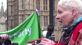 Vivienne Westwood and Bianca Jagger join fracking protest in London