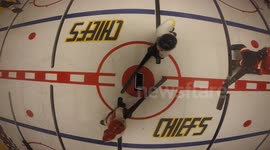 Bubble Hockey Inside the Glass