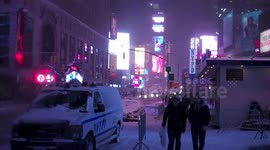 NYC snowstorm hits Times Square
