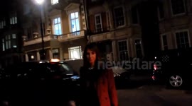 TV presenter Alex Jones departs magazine party in London