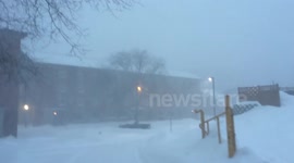 Snowfall at Connecticut University
