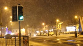 Snow over Northern Ireland streets
